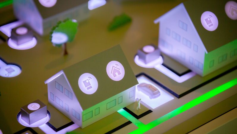 Modell zweiter intelligenter Einfamilienhäuser